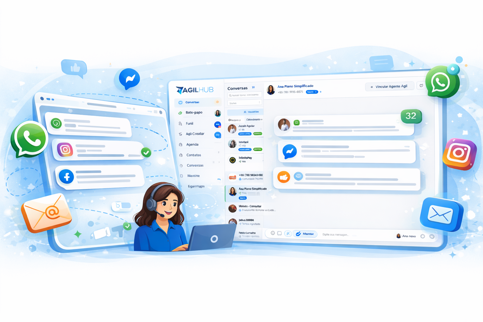 Caixa de entrada unificada AgilHub